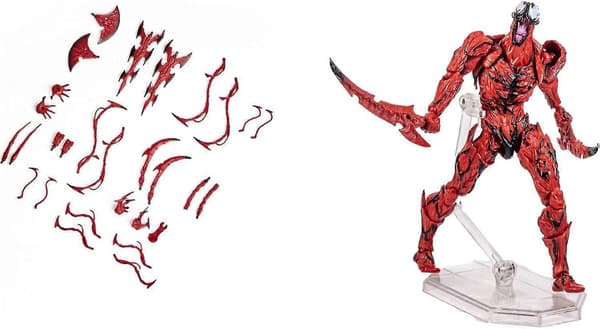 Carnage Actionfigur, Röd Venom Leksak, Yamaguchi Carnage Actionfigur, Rörlig Vinyldocka