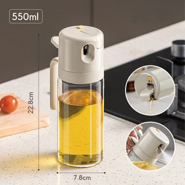 Glassprayflaska, sprayflaska för hushållskök, tryckoljedispenser för grillar.