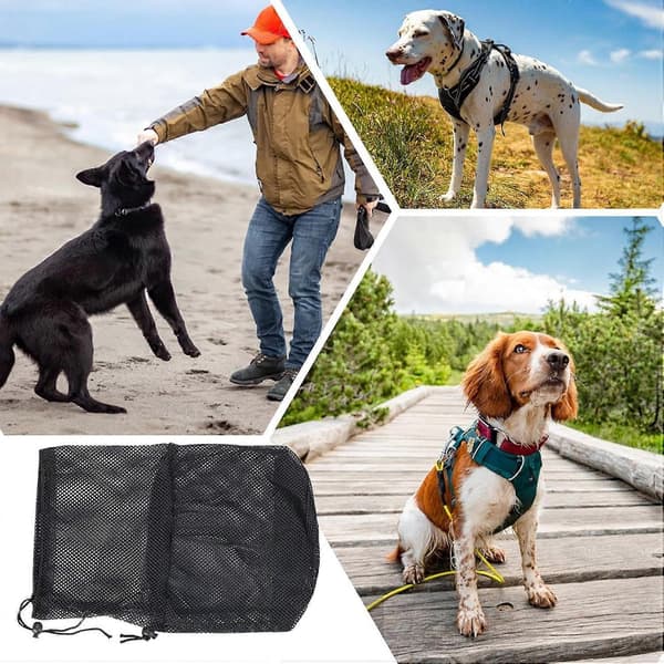 Hunde-marknet, åndbart mesh-ansigtsskjold til mellemstore til store hunde, sort, XL