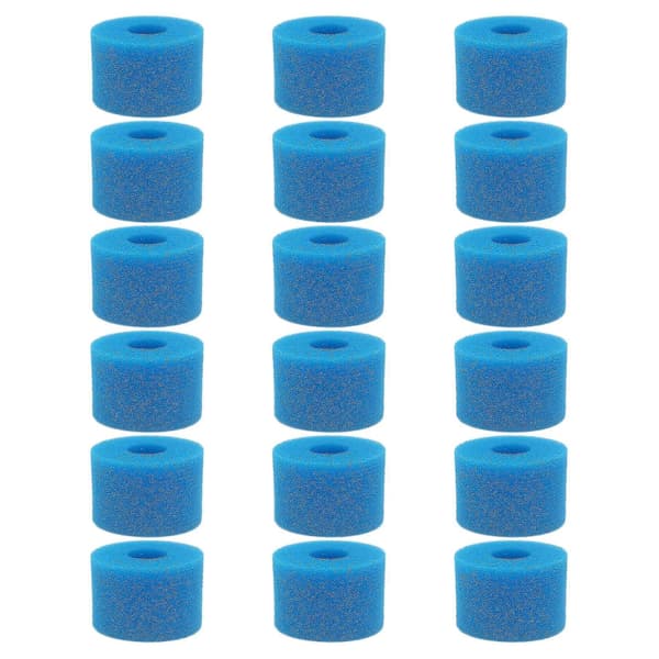 18 stk. Genanvendelige Vaskbare Skumfilterpatroner til Intex Pure Spa S1 Type