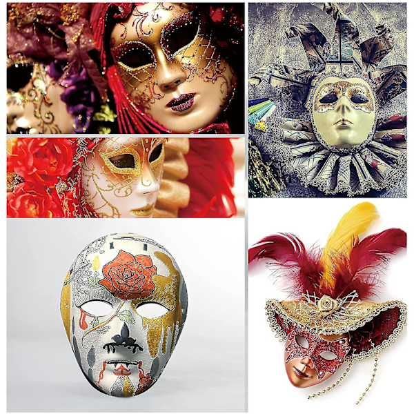 Masker, 10 Pakker DIY Fuld Ansigtsmasker Hvide Maskerademasker Malbare Papirmaske Til Fastelavn, Cosplay, Halloweenfest (9,45 X 7,28 Tommer)
