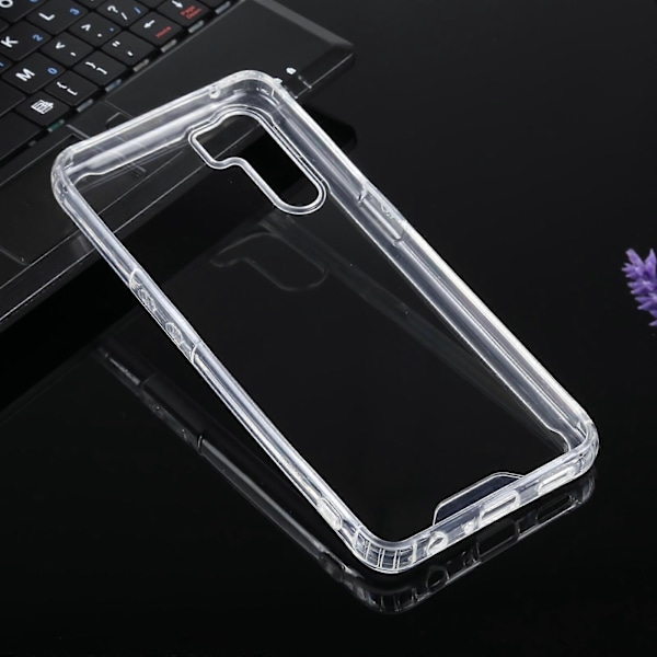 För OPPO A91 Fyrhörns Stötsäker Transparent TPU + PC Skyddsfodral