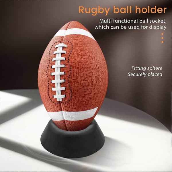Boldholder, boldstativ basketball rugby plastik displayholder, sort