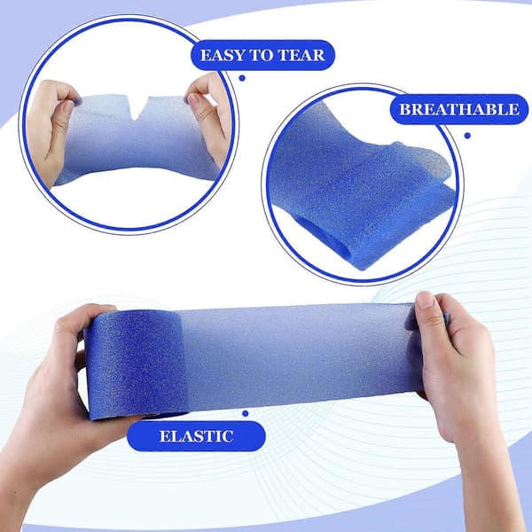 2 Rullar Prewrap Atletisk Tejp Skum Underwrap Tejp Sporttejp Skum Underwrap Bandage för Hår Handleder Armbåge