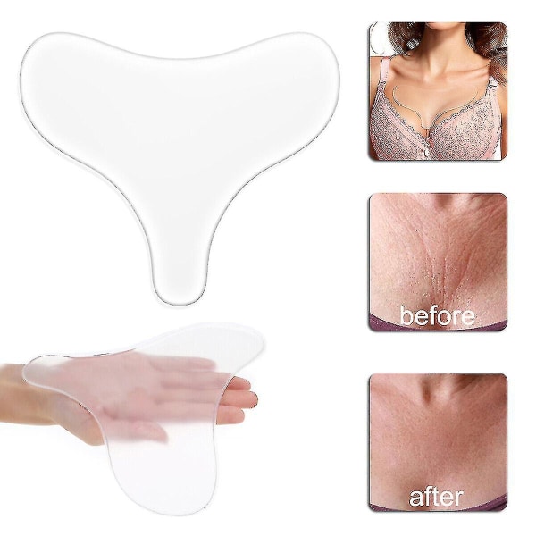 Anti-rynkor Transparent Silicon Aging Decollete Pads Kompatibla nacke Bröstrynkor