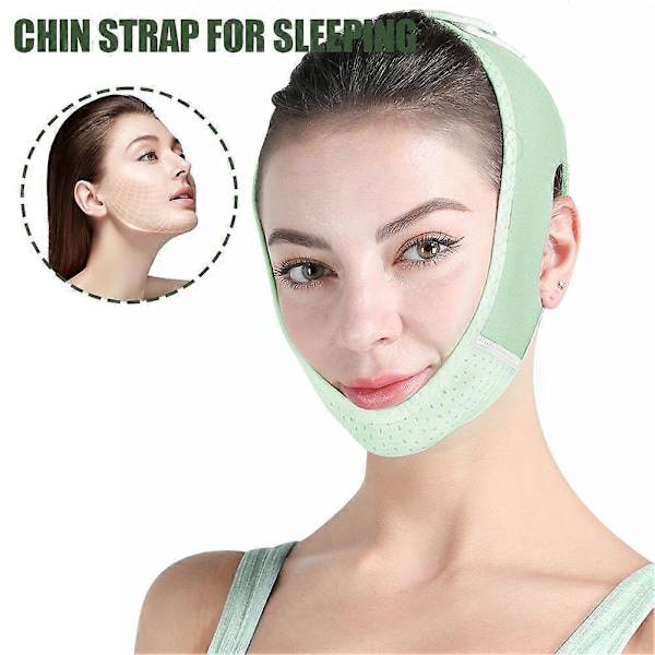 Anti-Snarkningshakrem för Sömn Tätt Lyftande Formande Mask Bandage Justerbar