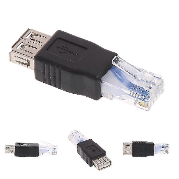 Usb2.0 A Hun Til Rj45 Han Ethernet Usb Overførsel Netværksstik Adapter