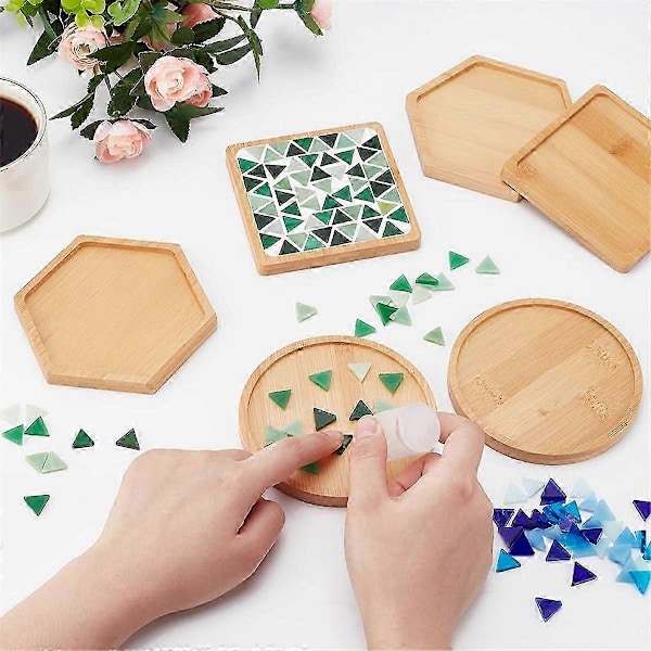 Mosaic Coaster Making Kit til DIY Mosaic Coaster Håndværkssæt Håndlavet Mosaic Coaster Making Kit til