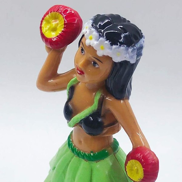 Solcellsdocka Hula Dansare Bobble Hawaiian Docka Bikini Strandflicka Bilinstrumentbräda Bobble