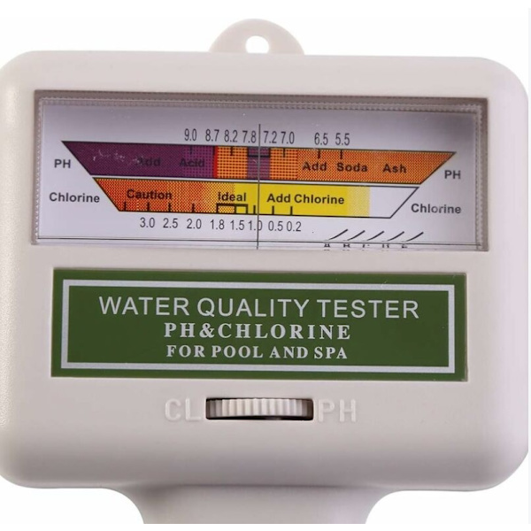 Gratis klor- og pH-tester 2 i 1 digital vannanalysemonitor