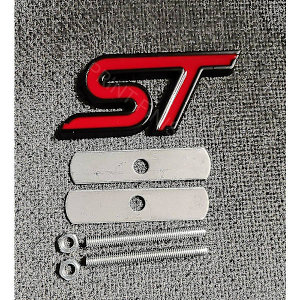 St Metal Emblem Galler Röd Svart För Ford Fiesta Focus Mondeo Kuga - Fram & Bak