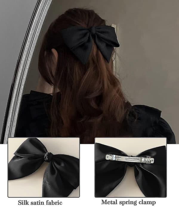 2 st Slips med rosett, tyg rosett hårklämma, eleganta hårklämmor för flickor