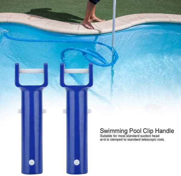 Pool V Hovedgreb Poolbørste Hovedgreb Pool V Klips Hovedgreb Udskiftningstilbehør Poolbørste 2 stk Blå plastik