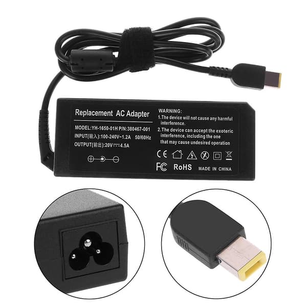 20v 4.5a 90w AC-adapter Batterilader Strømforsyning til Lenovo Thinkpad