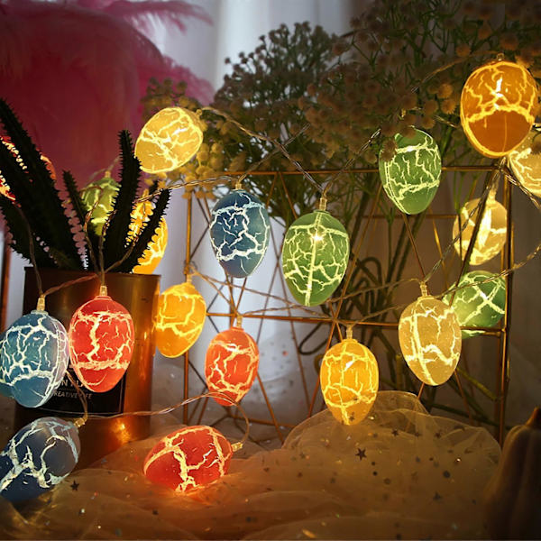 The Nightmare Before Christmas Påskdekorationer Ljus Påskägg LED-Ljusslinga Batteridriven