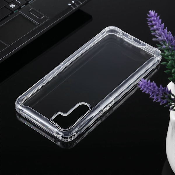 För OPPO A91 Fyrhörns Stötsäker Transparent TPU + PC Skyddsfodral
