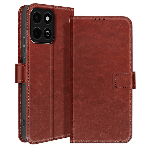 Etui til Honor 200 Smart Design Vintage Clapet Lommebok Stativ, Brun