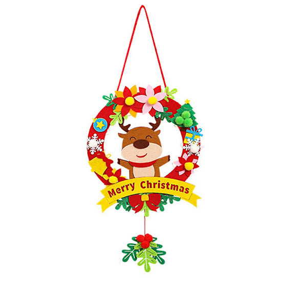 Julkrans DIY Festlig Dekoration Med Ljus Julgirlang Hängande Ornament För Inomhus Utomhus Vägg Framdörr