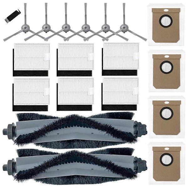 Til Clean L60 / L60 Hybrid / L50 Robotstøvsuger Hovedsidebørste Hepa Filter Støvposer Tilbehør