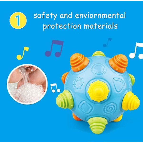 Baby Musik Skaka Dansande Boll Studsande Hoppande Sensorisk Utvecklingsleksak Aktivering Tidig 1st
