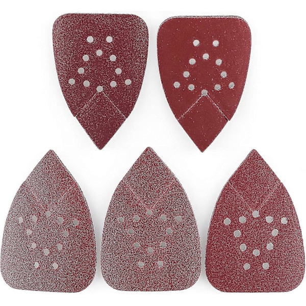 Slibepuder til Black and Decker Mouse Slibere, 50 STK 60 80 120 150 240 Korn Sandpapir Sortiment - 12 Huls Krog