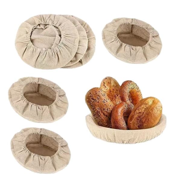 Sett med 5 lintrekk til hevekurver (2 runde + 3 ovale) for brødbaking