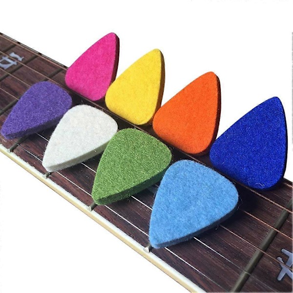 Ukulele Plektrum Filtplektrum För Ukulele Och Gitarr, 8 Stycken Gitarrplektrum, Flerfärgade