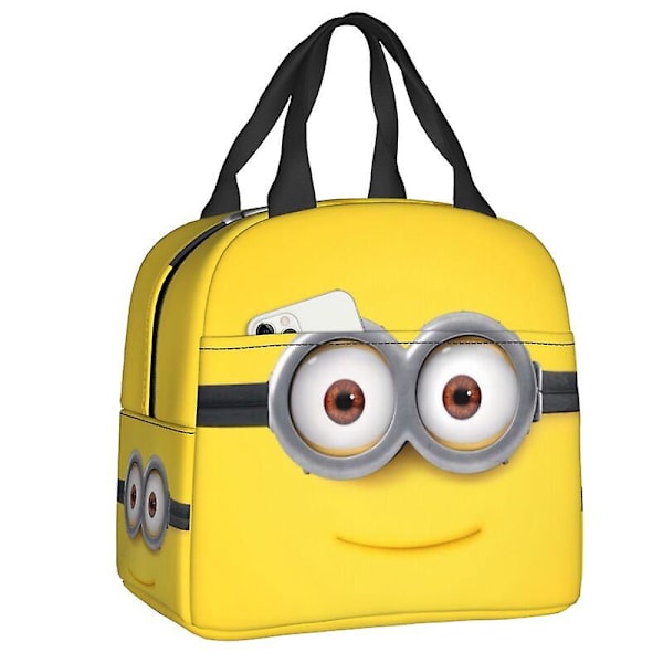 Minions isolerad lunchlåda för kvinnor bärbar varm kylväska termisk lunchväska arbete skola matbehållare tbz1041