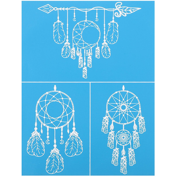 1 Arkki Mesh-verkkostencil Silk Screen -painatusstencil Dekoratiivinen Silk Screen -stencil Pestävä Stencil