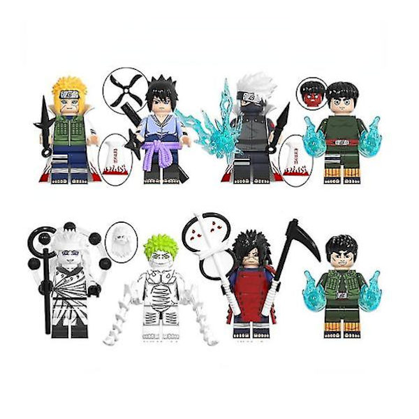 Børns Samle Legetøj Naruto Serie Metkay Hvid Minifigur Byggeklodser