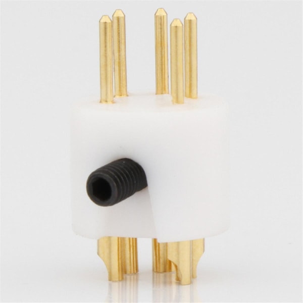 Turnlabe 5-pins M DIN gullbelagt kontaktplugg, platespiller tonearm 5-pins hann DIN-kontakt for REG