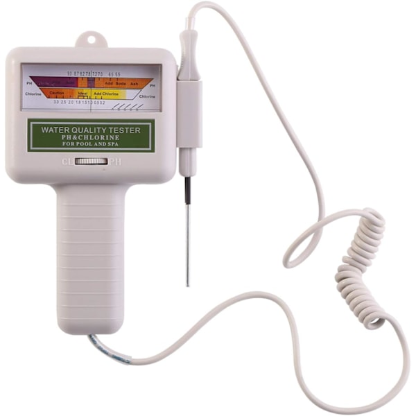 Gratis klor- og pH-tester 2 i 1 digital vannanalysemonitor