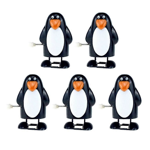 Joulukellot - Ohut Pingviini Kävelevä Kellokonelelu Lahjapakettien Täyte Joulujuhlat Suosioita Lapsille 5 Kpl