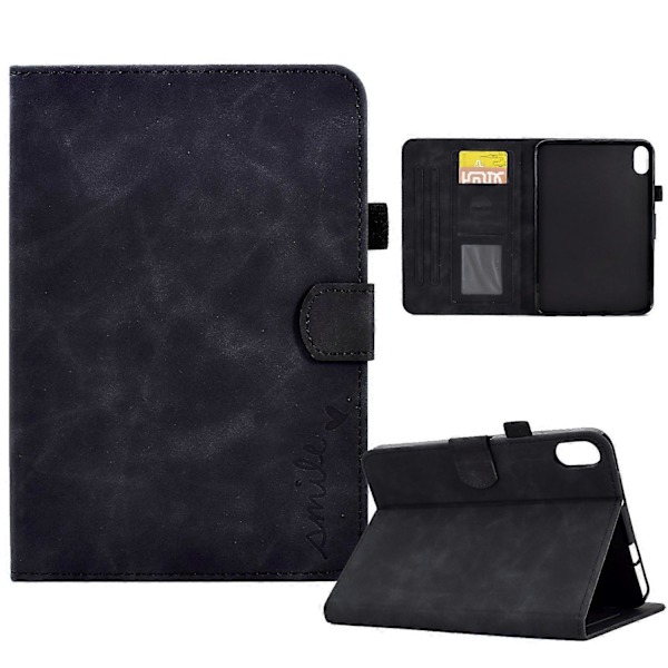For iPad 2025 / 2022 Preget Smile Flip Nettbrett Lær Smart Deksel