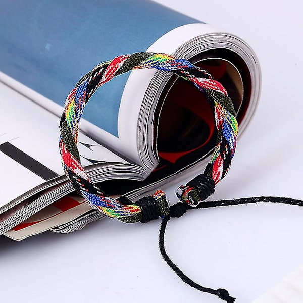 Vävda Paraplyrepband - Färgade Nylonrepvävda Armband - Handfärgade Vävda Armband