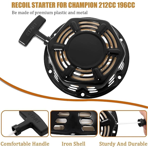 Til 212cc 196cc 224cc Trækstart Samling 3500w 4000w 4500w Generator Dele med Træktov