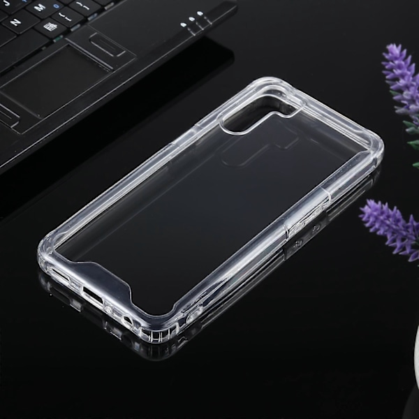Til OPPO A91 Fire-hjørne Stødsikker Gennemsigtig TPU + PC Beskyttelsesetui