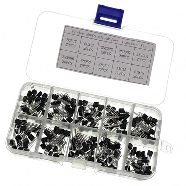 200 Transistorer Assortering Typer af Transistor Npn Pnp To-92