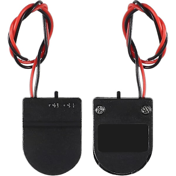 10 stk. CR2032 Batteriholder 1x 3V Møntcelle Batteri Stikholder Kasse med Ledning Tænd/Sluk-kontakt (sort)