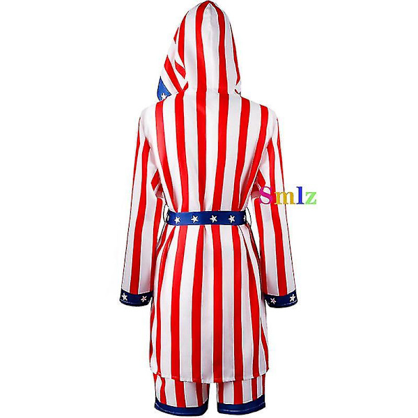 Caraele 4kpl Rocky Balboa Boksijan Cosplay-vaatteet Shortsit Elokuva Boksi Takki Huppu Takki Shortsit Hanska Asusteet