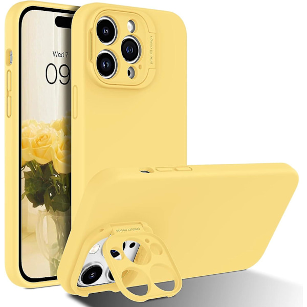 Iphone 14 Pro Max Fodral, Iphone 14 Pro Max Fodral [kompatibel med Magsafe][stöd för bil] Slim-fit flytande silikon kameraskydd stativfodral för Ip