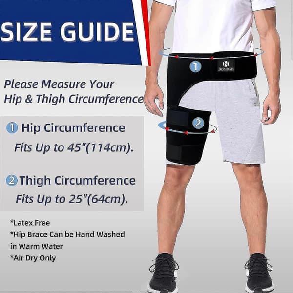 Höftstöd för ischias smärtlindring Hamstring Kompressionsärm Grenstöd Si-bälte Justerbart stöd för Si-led, ischiasnerv, höftledsbyte, H