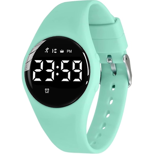 Børneure, Teenager Dreng Digital Sport Fitness Tracker, Med Alarm/kronograf/vandtæt Til