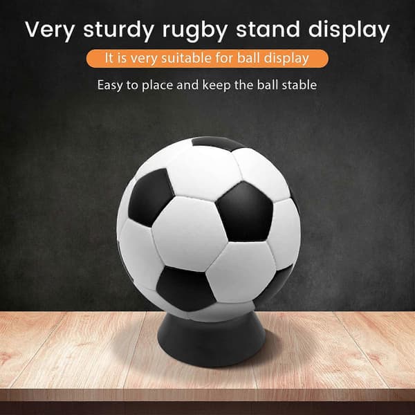 Boldholder, boldstativ basketball rugby plastik displayholder, sort