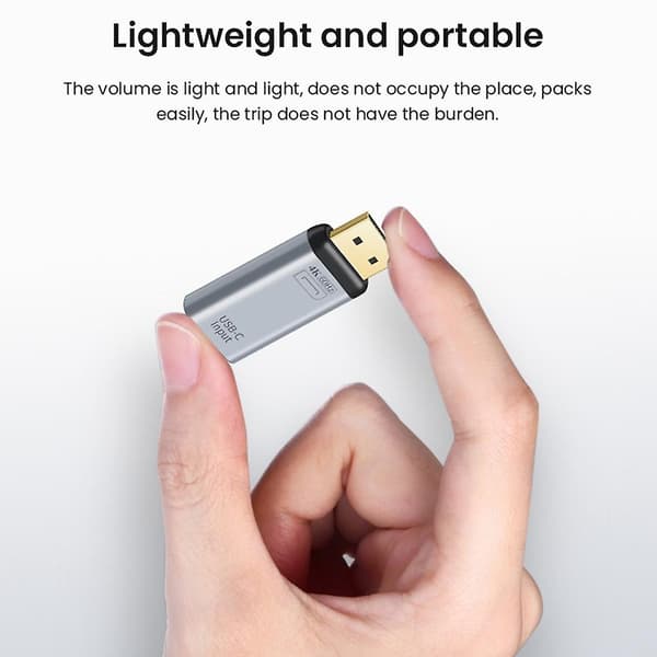 USB-C-sovitin Type-C naar -compatibel DP MiniDP-stekker HD-video 4K@60Hz (MINI DP-compati