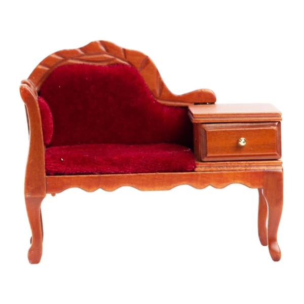 Træ Dukkehust Mini Sofa Møbler Legetøj