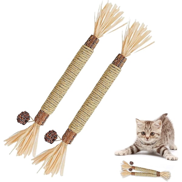Kattmynta Stick, Tuggstickor För Katter, 2 Stycken Tandkatter, Kattgräs
