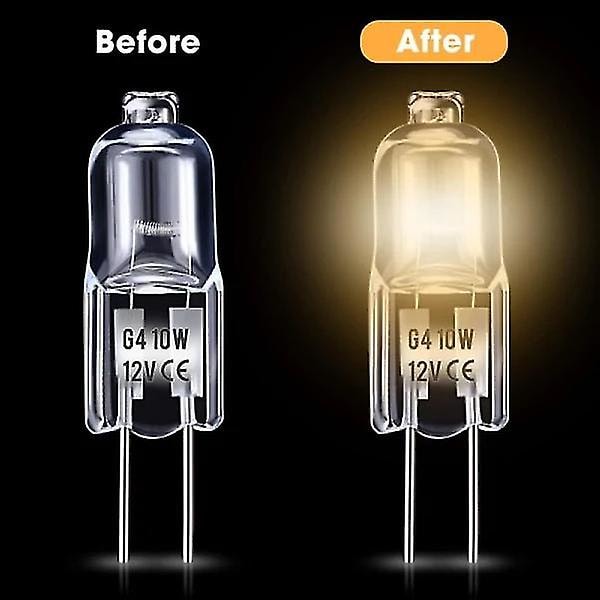 G4 halogenlamper 10W 12V - Varmt hvitt - 10W 20 stk