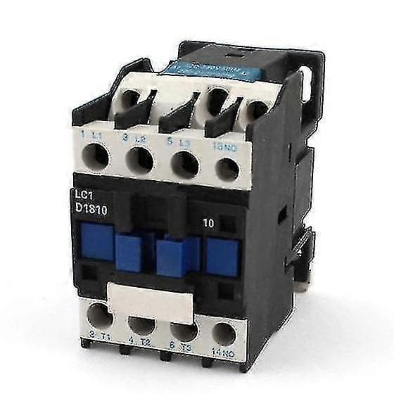 AC Kontaktor AC220V Spole 18A Motorstartrelä Lc1 D1810 Svart