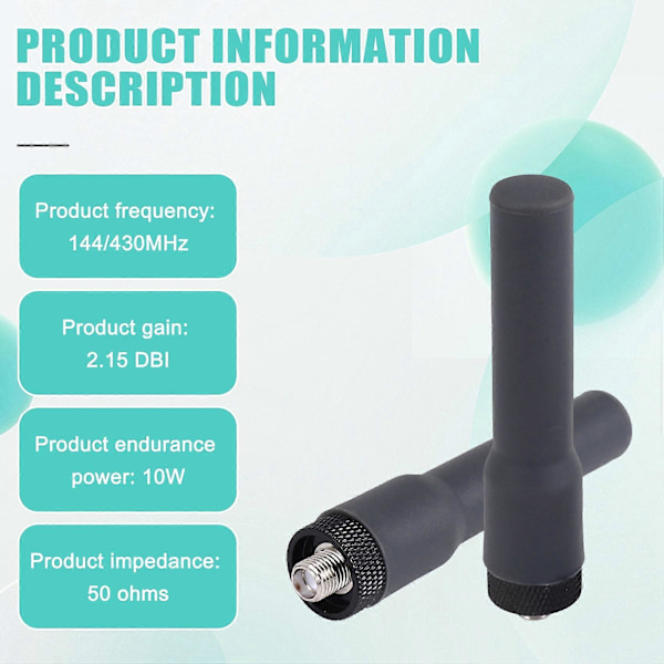 Walkie Talkie Pehmeä Antenni -20 Mini Lyhyt Antenni SMA-F Kaksoiskaistainen VHF UHF UV-K6 UV-21 UV-17 UV-1:lle
